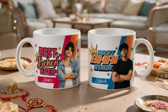 Personalized Raksha Bandhan Photo Mug