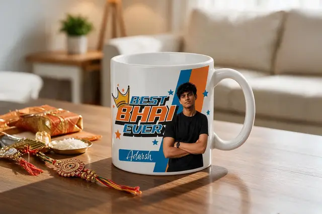Personalized Raksha Bandhan Photo Mug