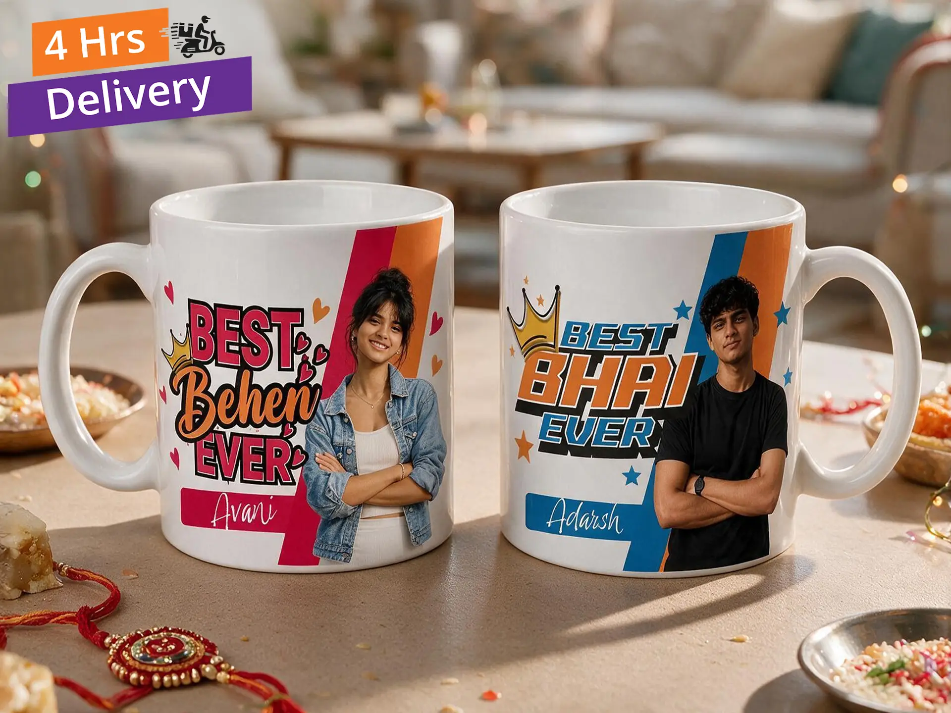 Personalized Raksha Bandhan Photo Mug