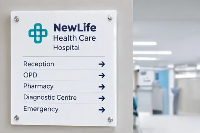 Custom Acrylic Sign Board with Studs