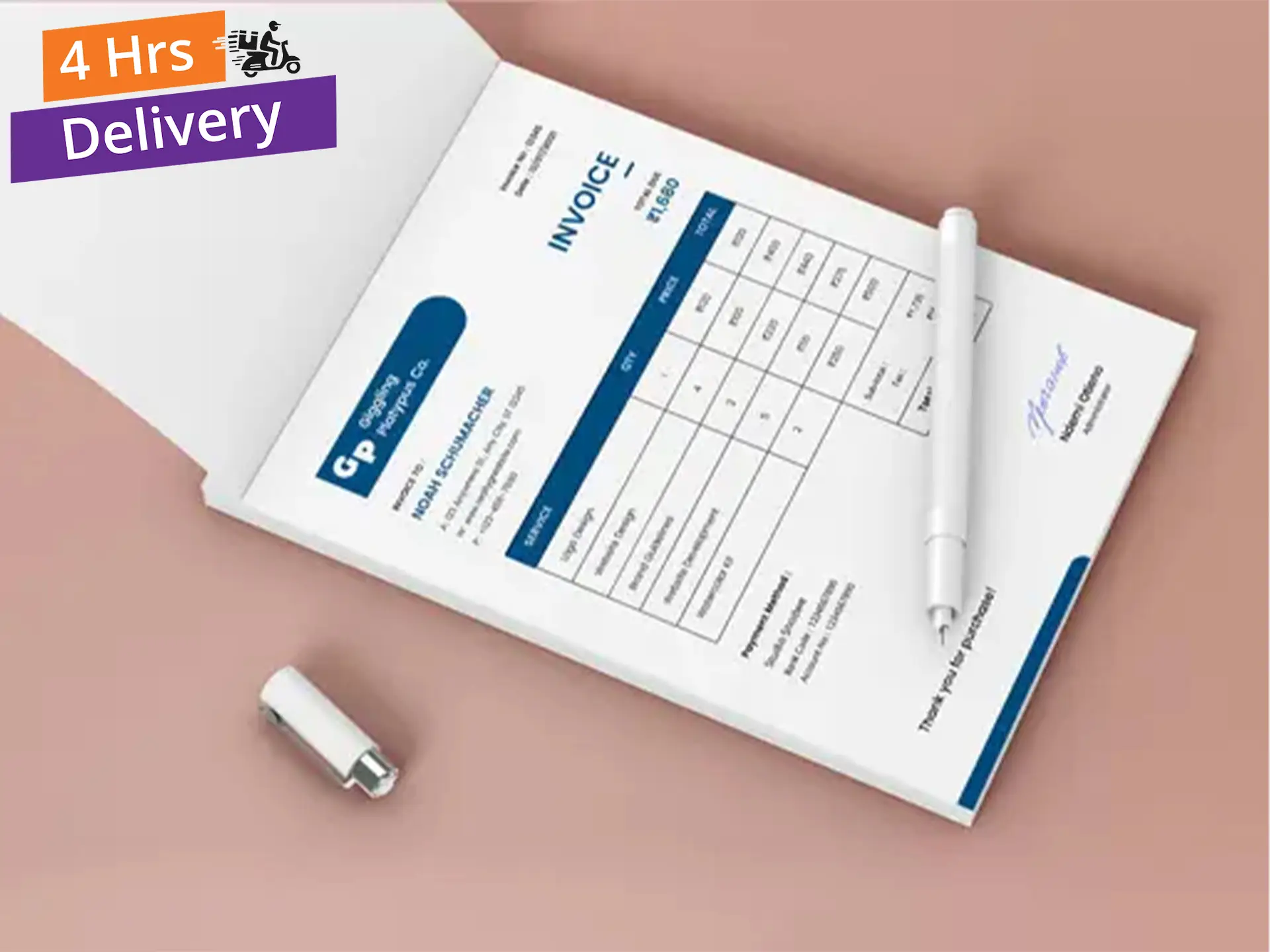 Full Colour Printed Bill Books