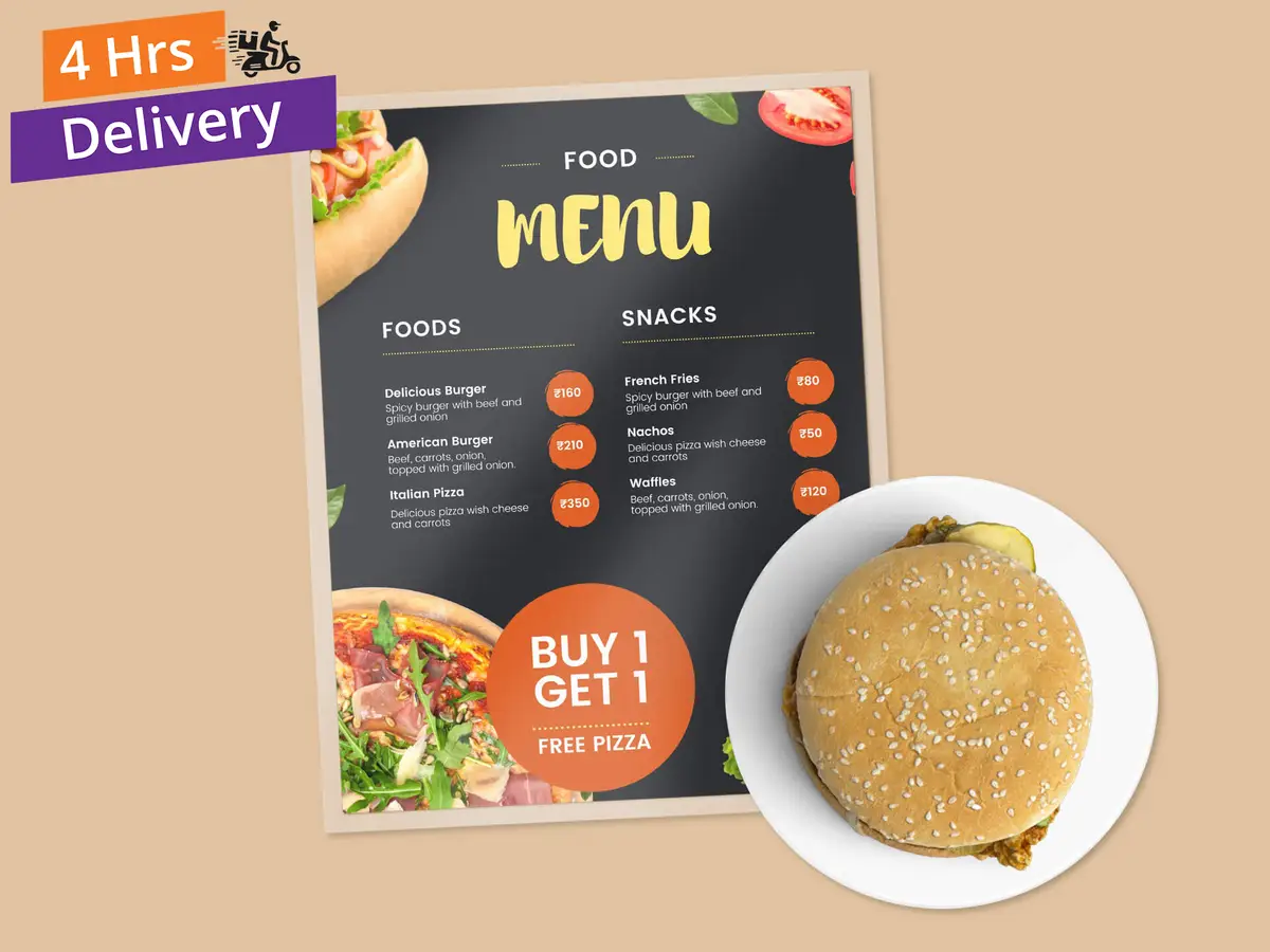 Custom Menu Card Design & Printing | Printo