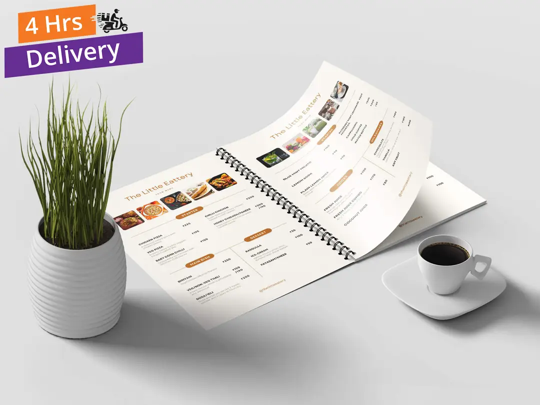 Custom Menu Card Design & Printing | Printo