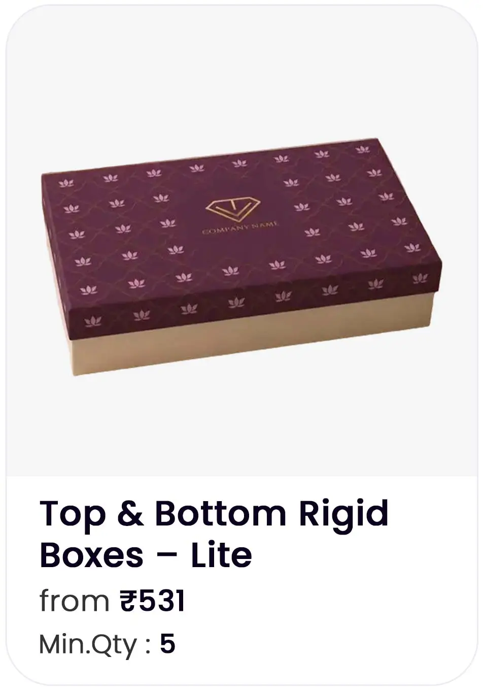 Top & Bottom Rigid Boxes - Lite