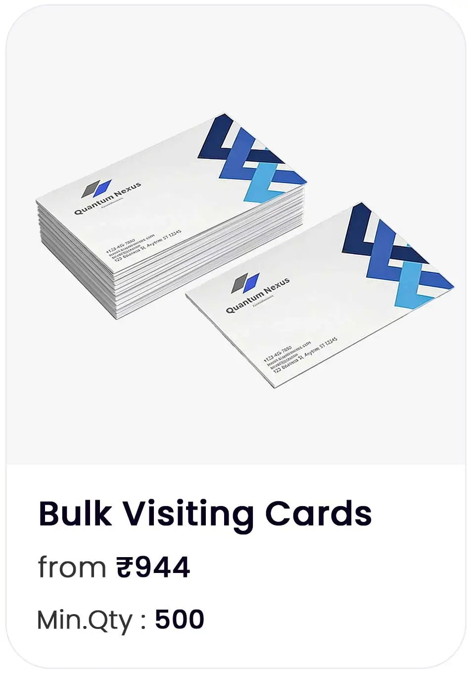 Bulk visiting card