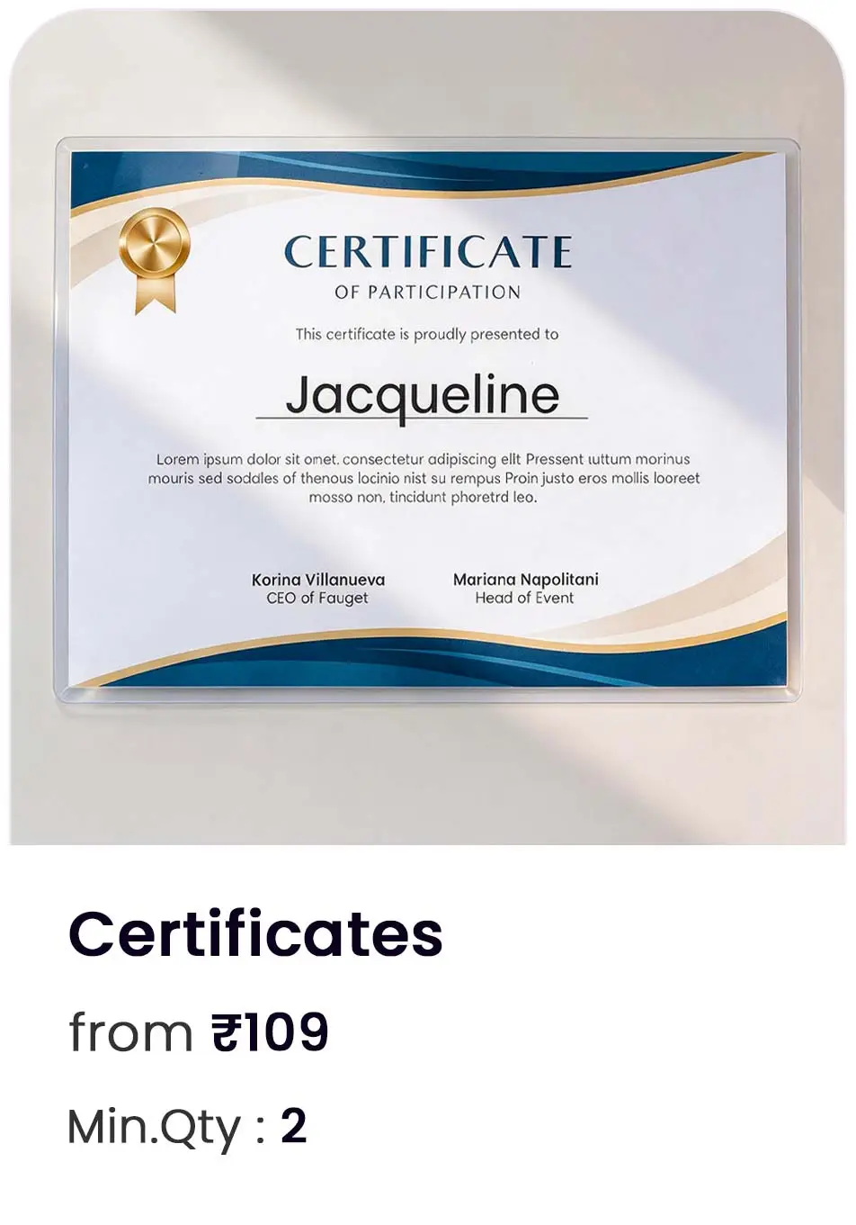 Certificates