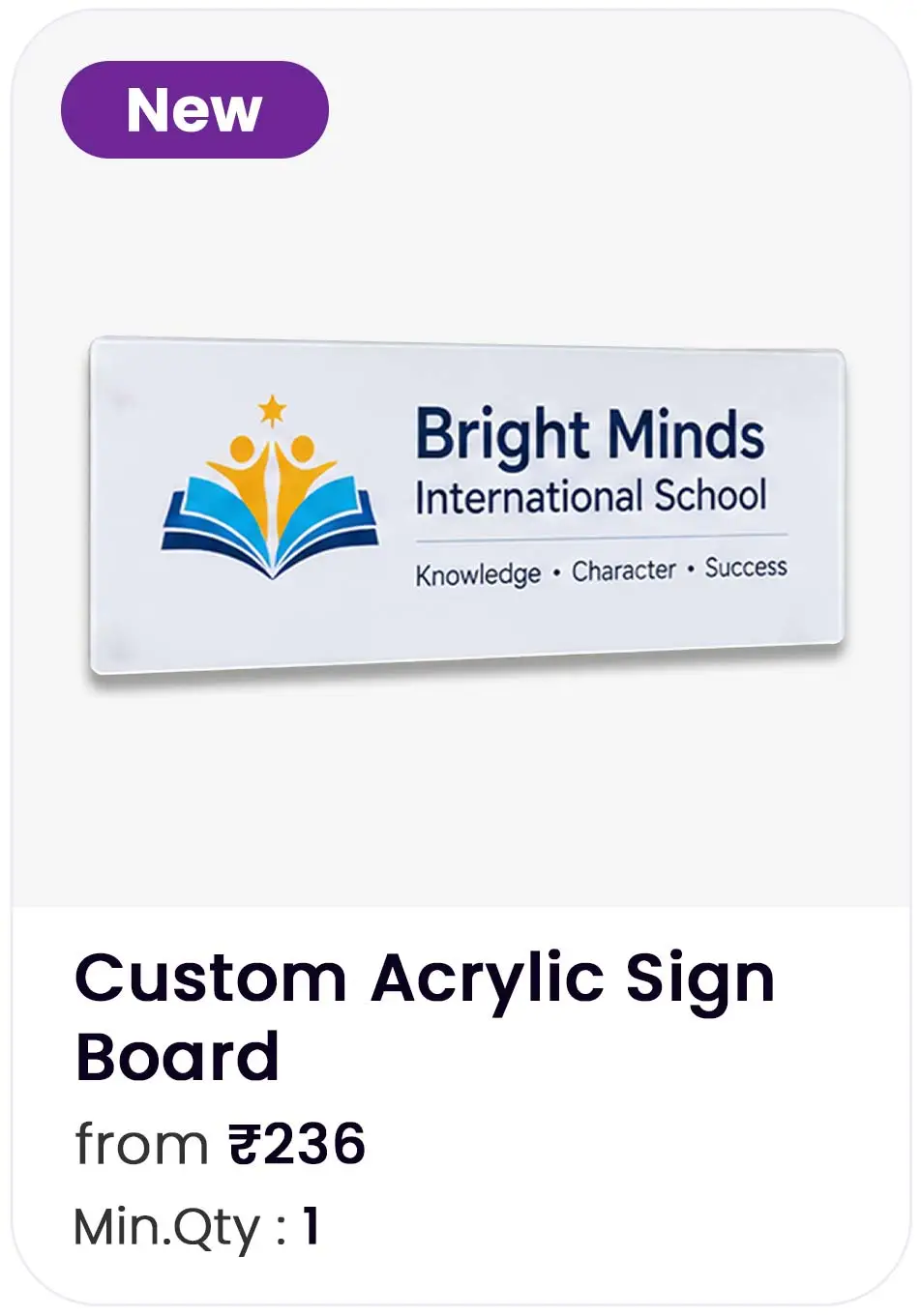 Custom Acrylic Sign Board