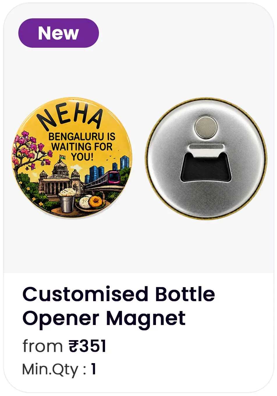 Customised Bottle Opener Magnet