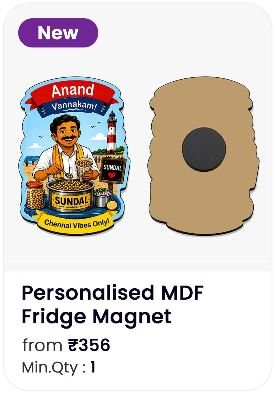 Personalised MDF Fridge Magnet