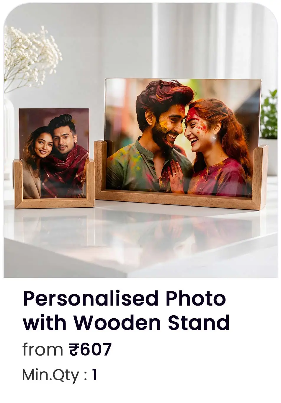 Photo with Wooden Stand