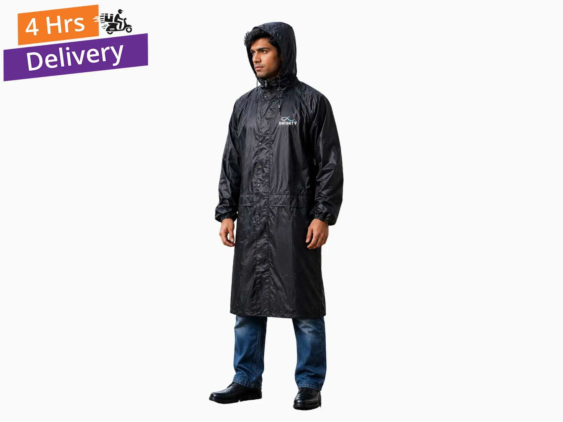 Raincoat Long with Hood