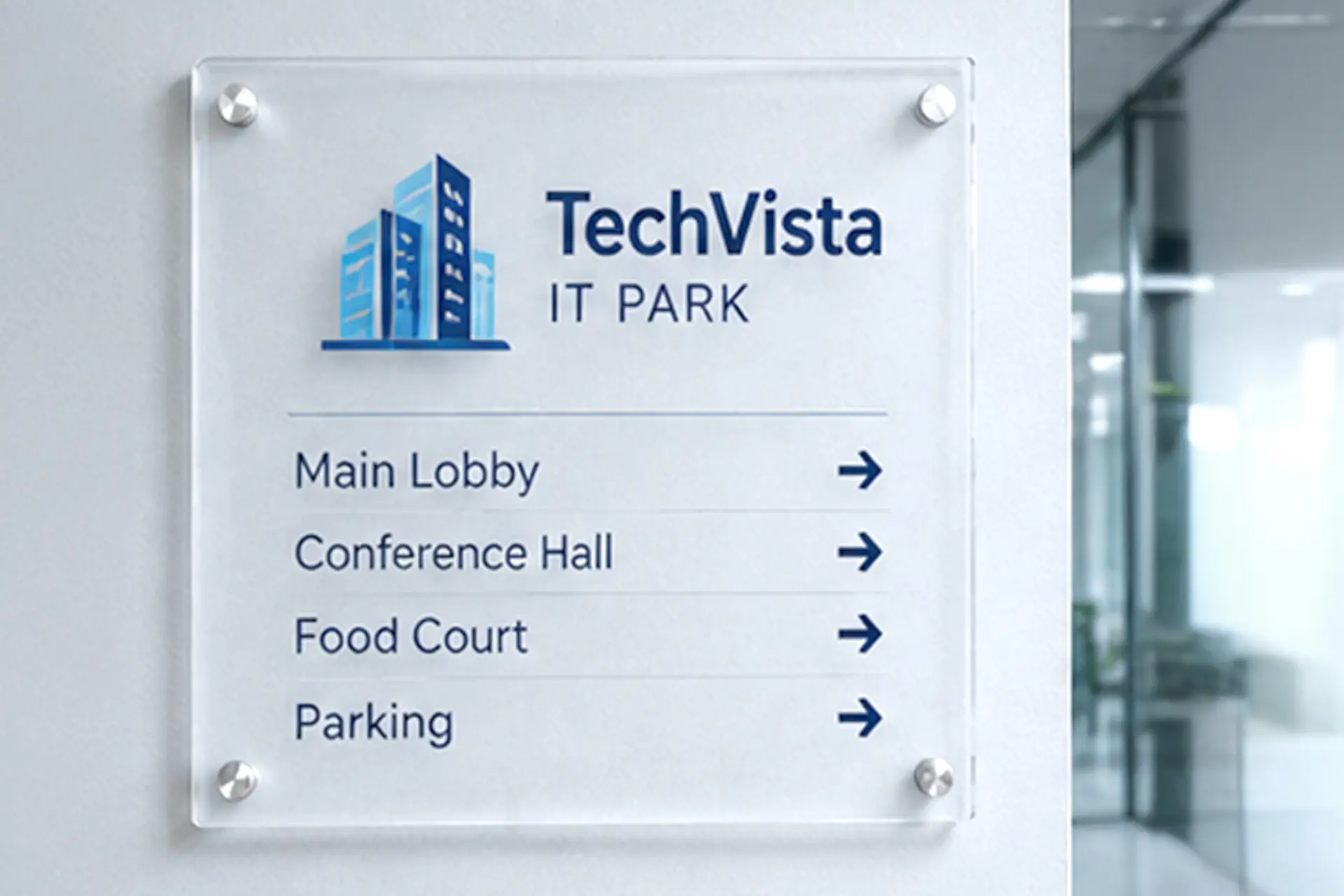 Custom Acrylic Sign Board with Studs