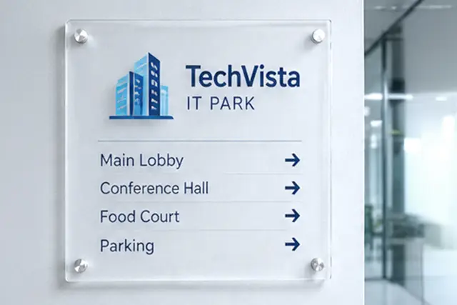 Custom Acrylic Sign Board with Studs