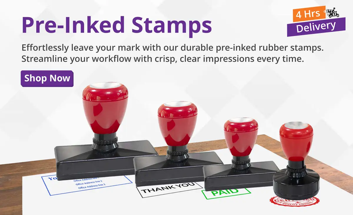 Self Inking Rubber Stamp Maker Online | Printo