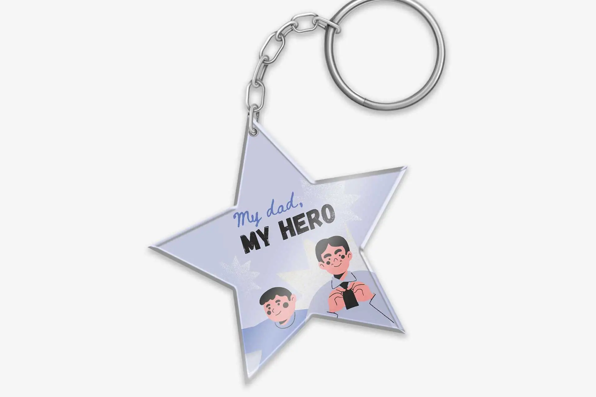 Fathers Day Photo Keychain