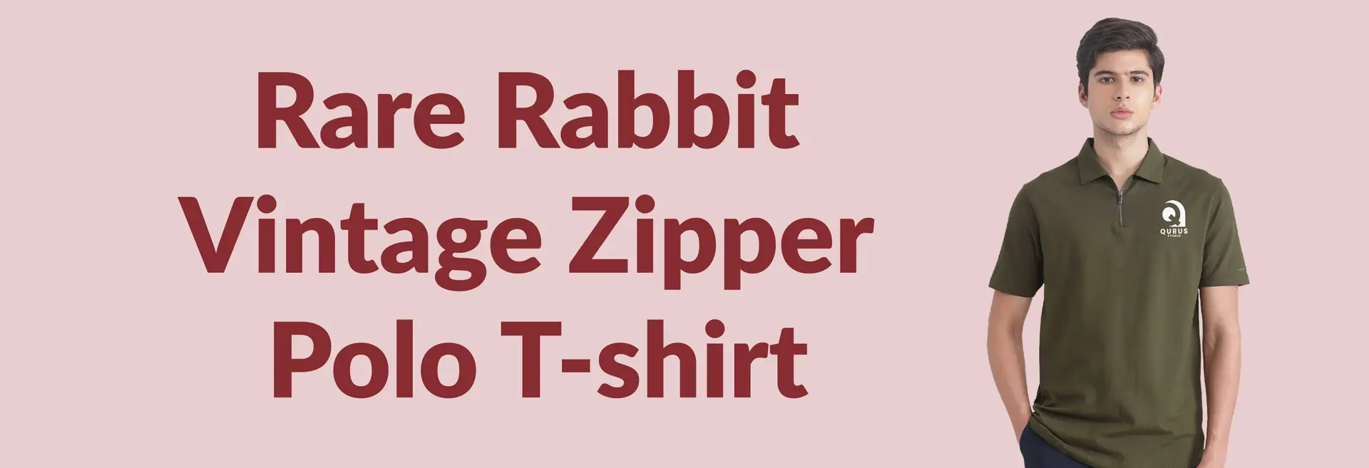 Rare Rabbit Vintage Zipper Polo T-shirt