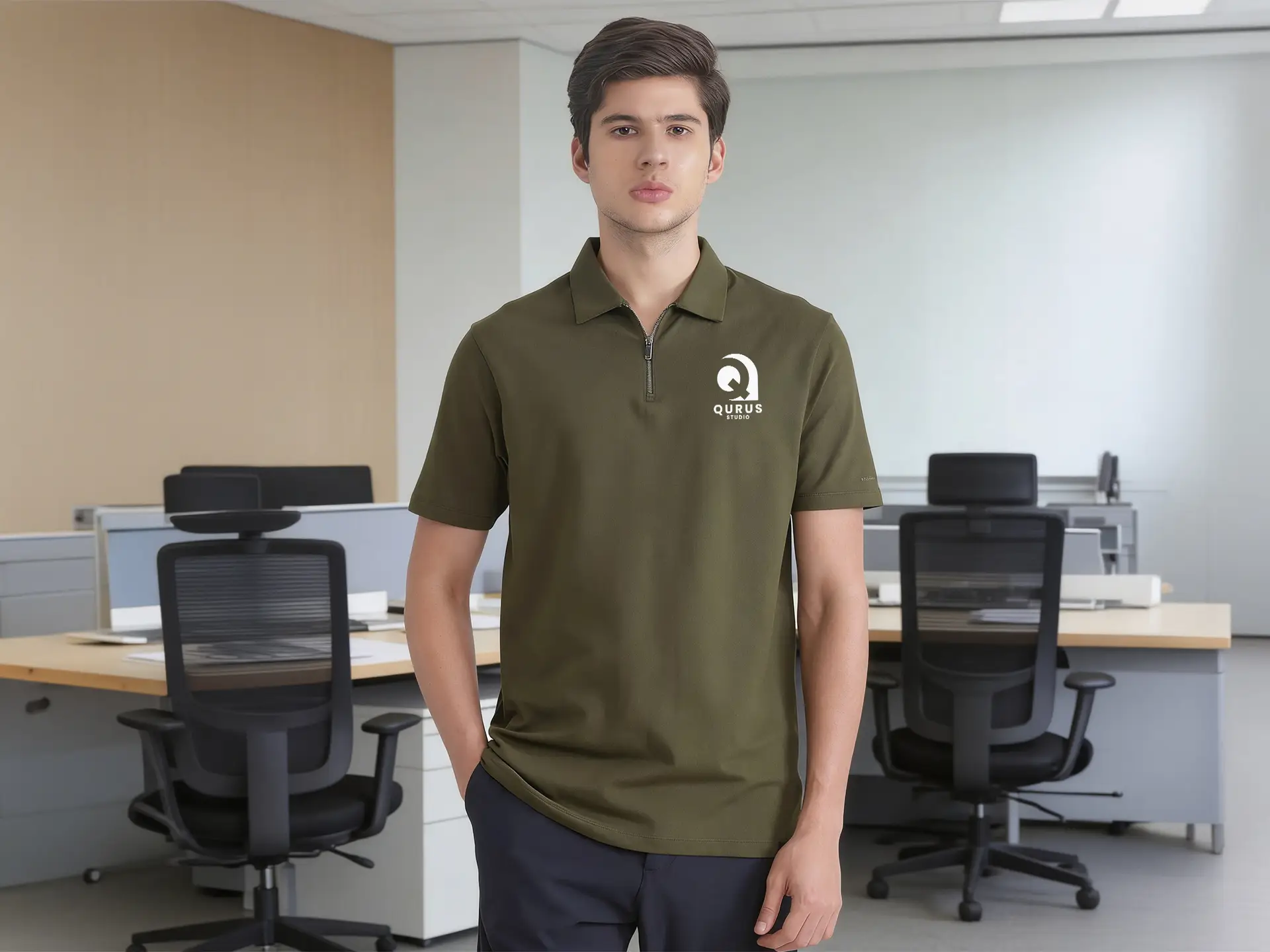 Rare Rabbit Vintage Zipper Polo Tshirt