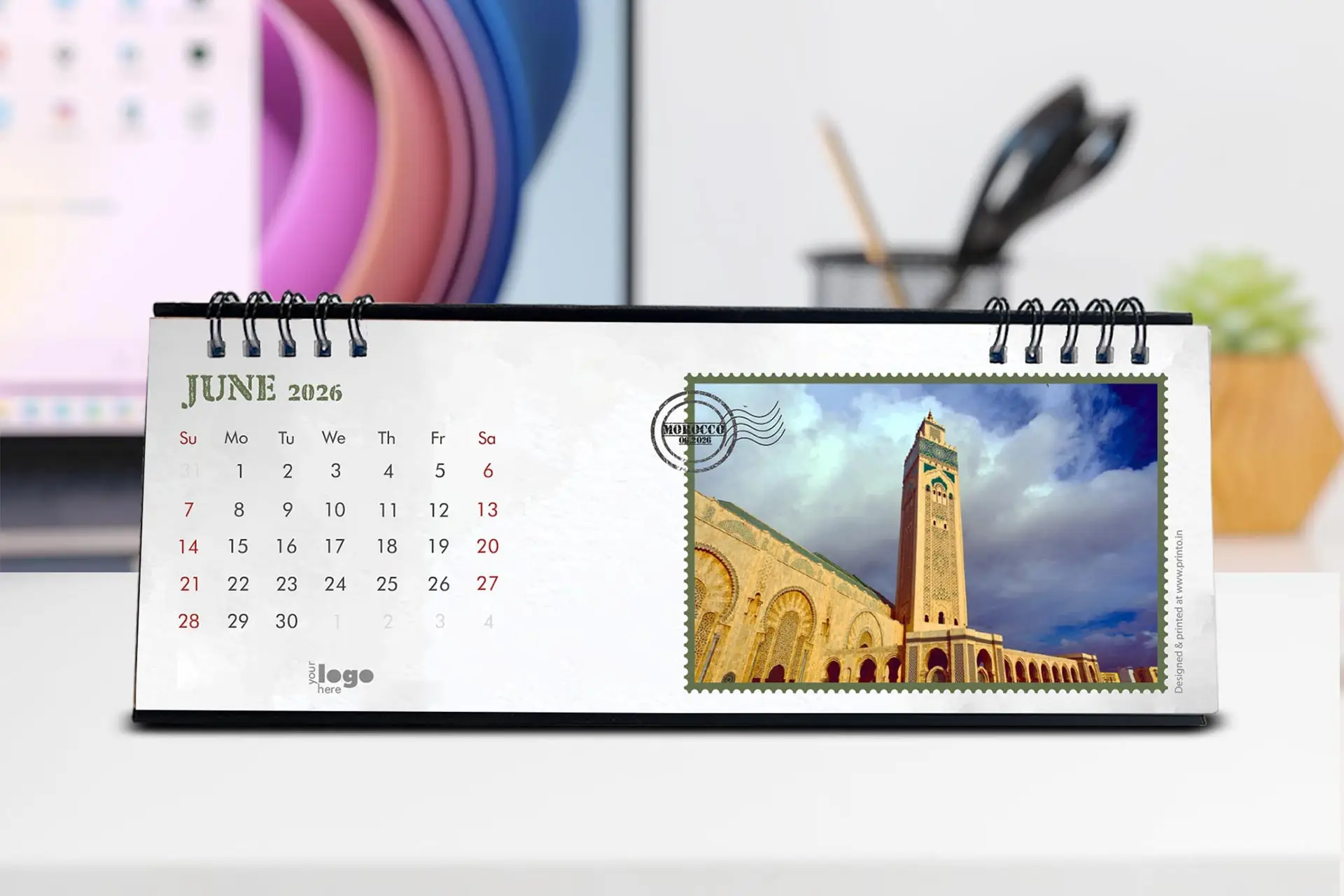 Long Desktop Calendar