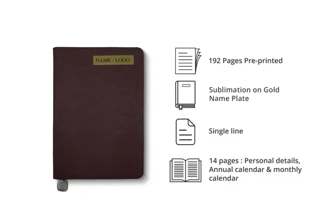 Plum Purple Leatherette Diary