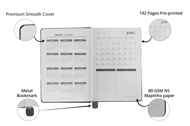 Plum Purple Leatherette Diary