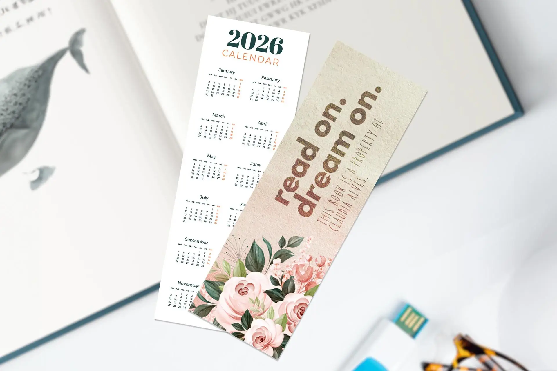 Personalized Bookmark Calendars