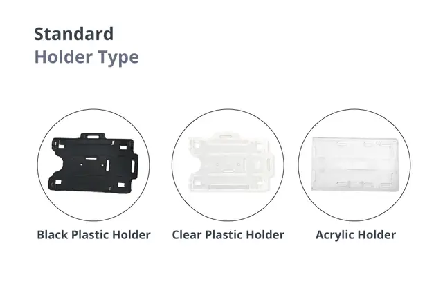 ID Card Holder (Clear or Black)