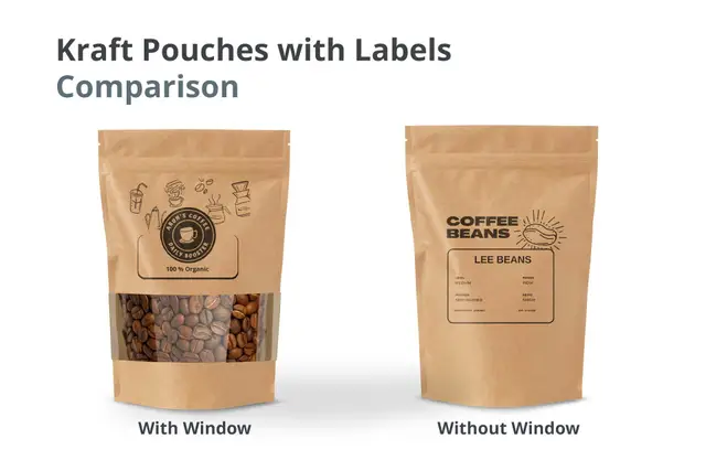 Kraft Pouches with single color printing