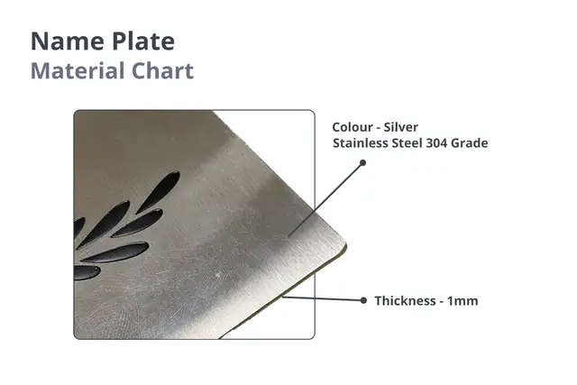 Steel Name Plates with Engraving