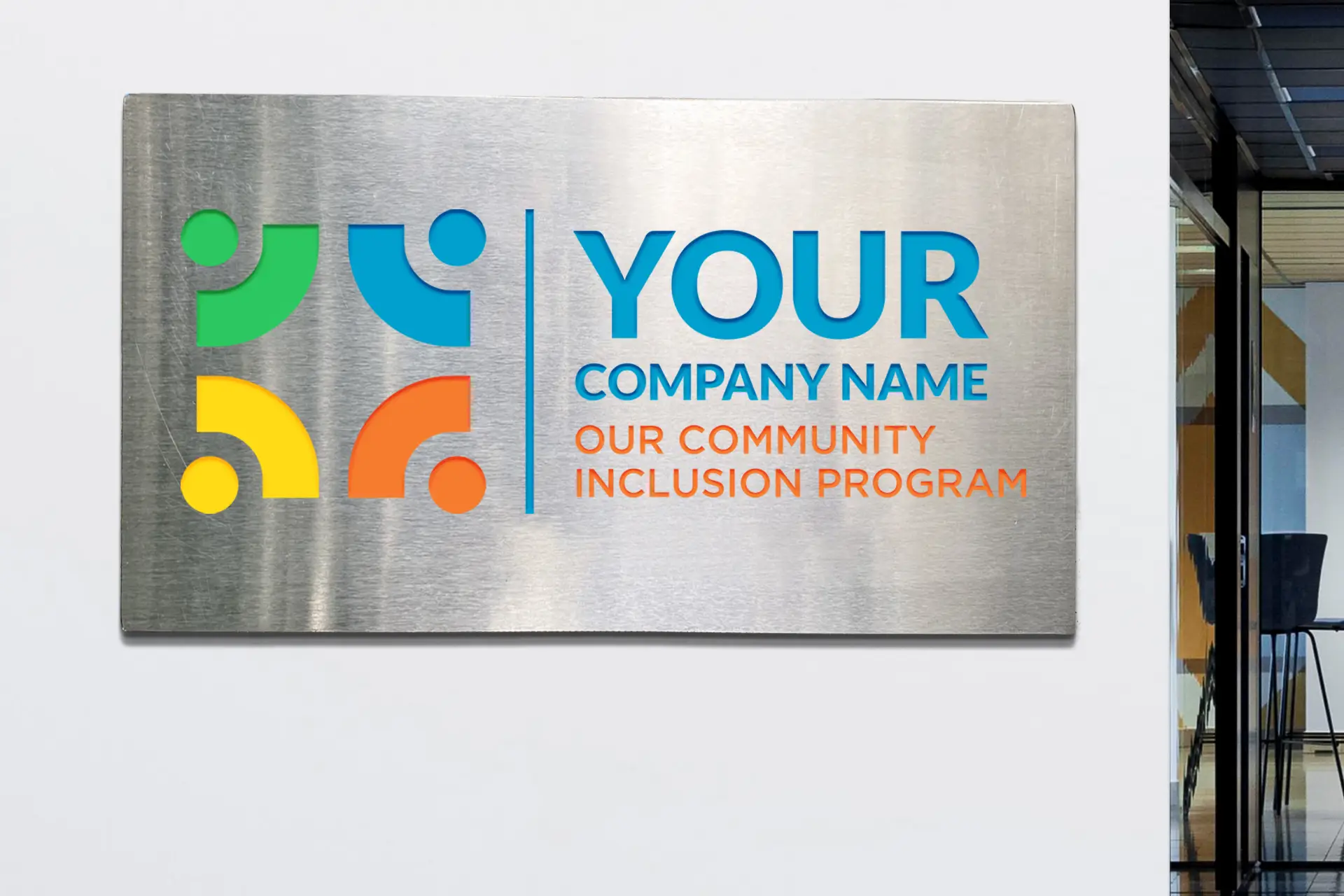 Steel Name Plates with color filled Engraving