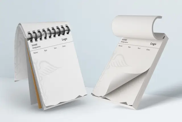 Black and White Printing Notepads