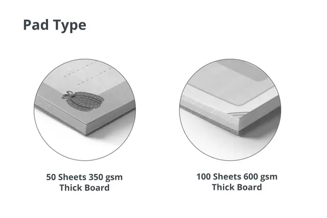 Black and White Printing Notepads