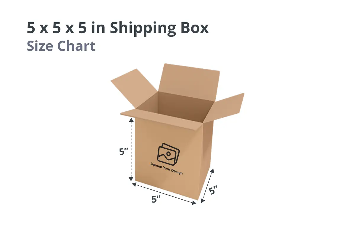 Printed Corrugated Boxes for Packaging - 5 x 5 x 5 Inch Shipping Boxes ...