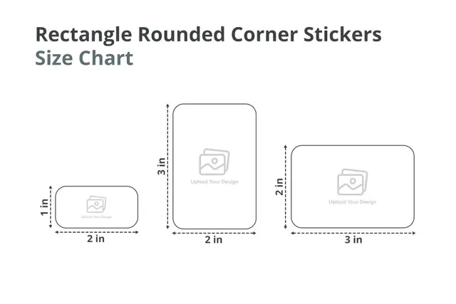 Rectangle with Rounded Corner Stickers