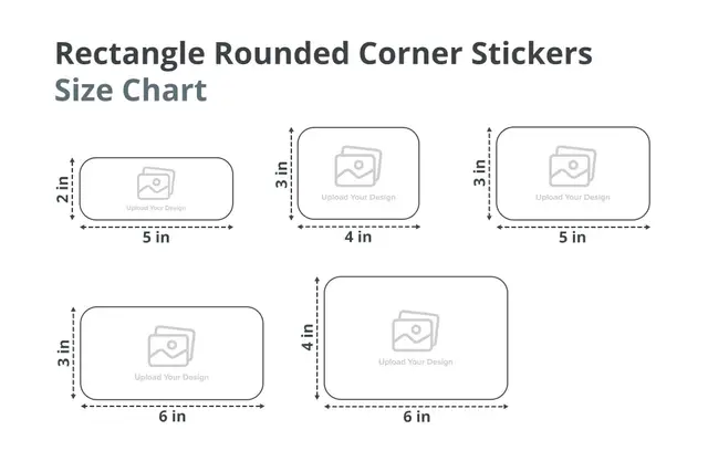 Rectangle with Rounded Corner Stickers