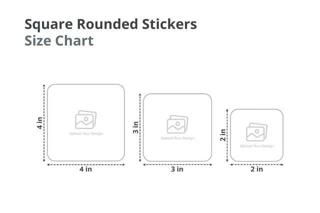 Square with Rounded Corner Stickers