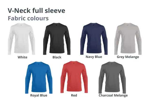  Full sleeves V-neck T-shirts