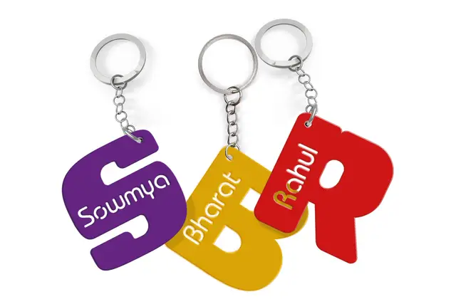 Alphabet with Name Keychain