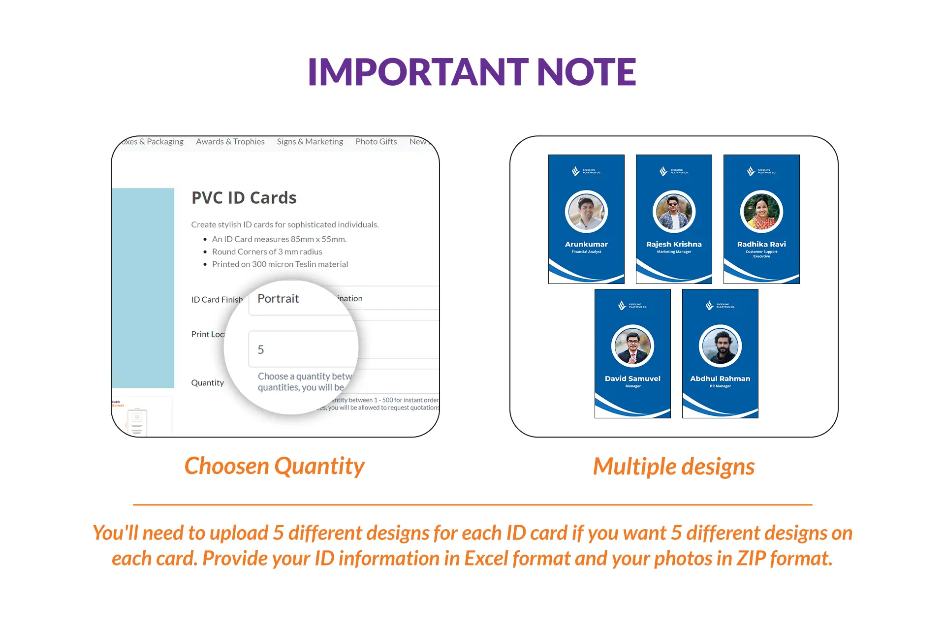 ID cards 85 x 55mm template