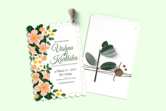 Scallop Shape Invitation