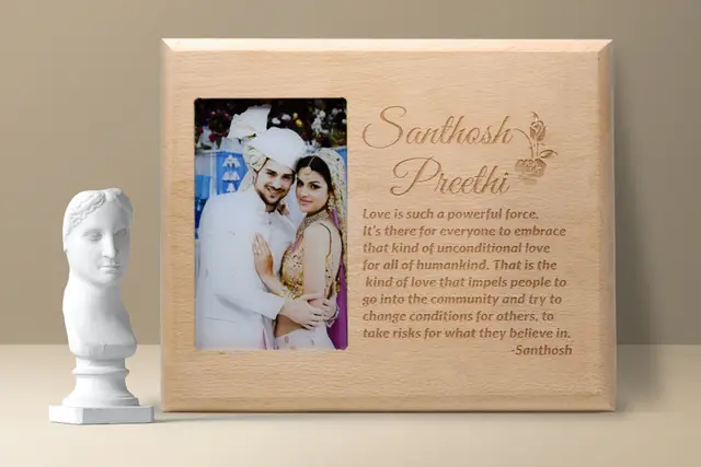 Wooden Engraved Plaque with Photo