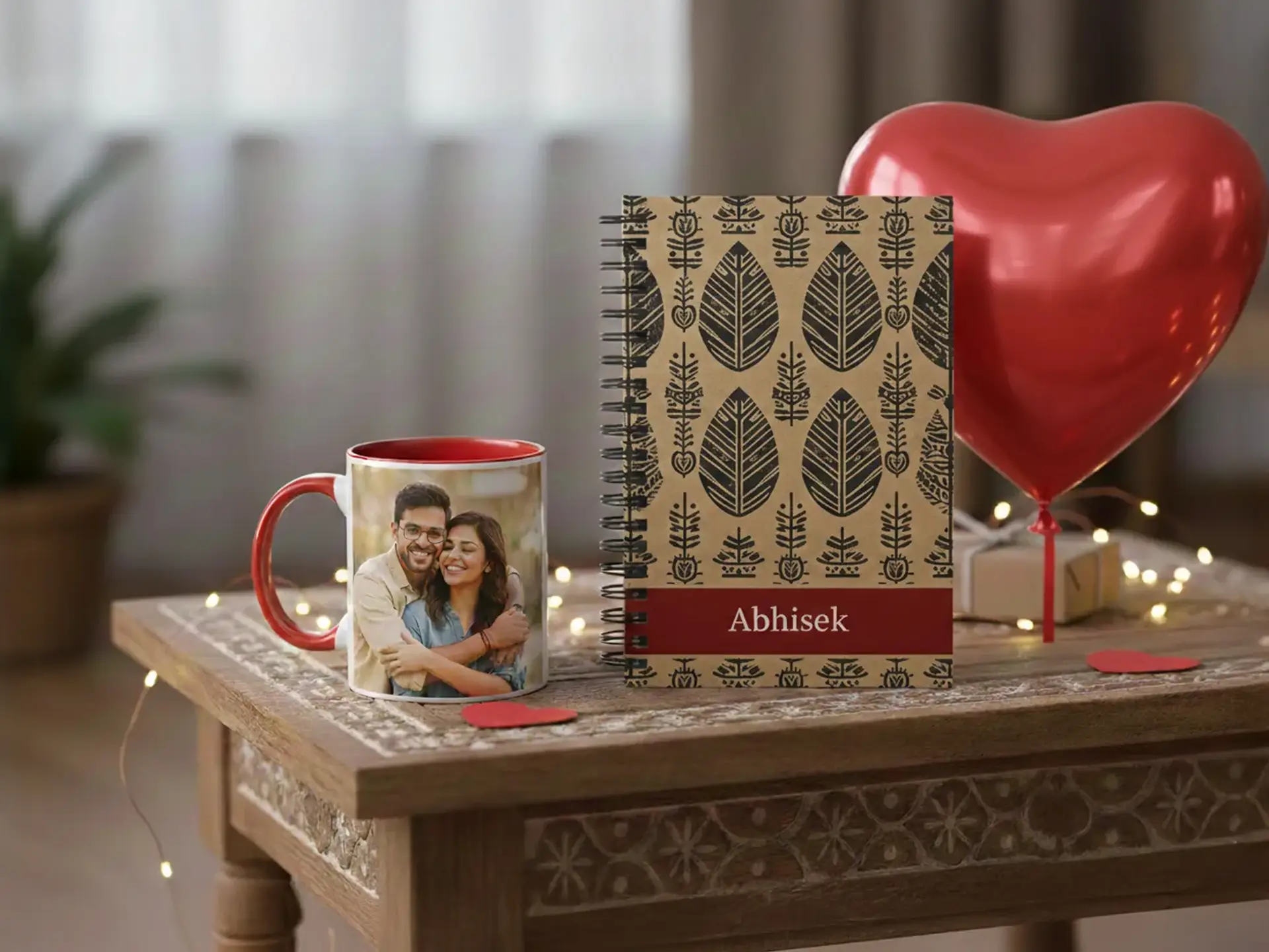 A5 Kraft Wiro Diary Photo Mug Combo