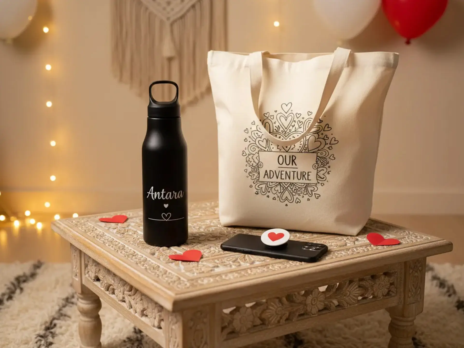 Sipper Tote Bag Pop Socket Combo