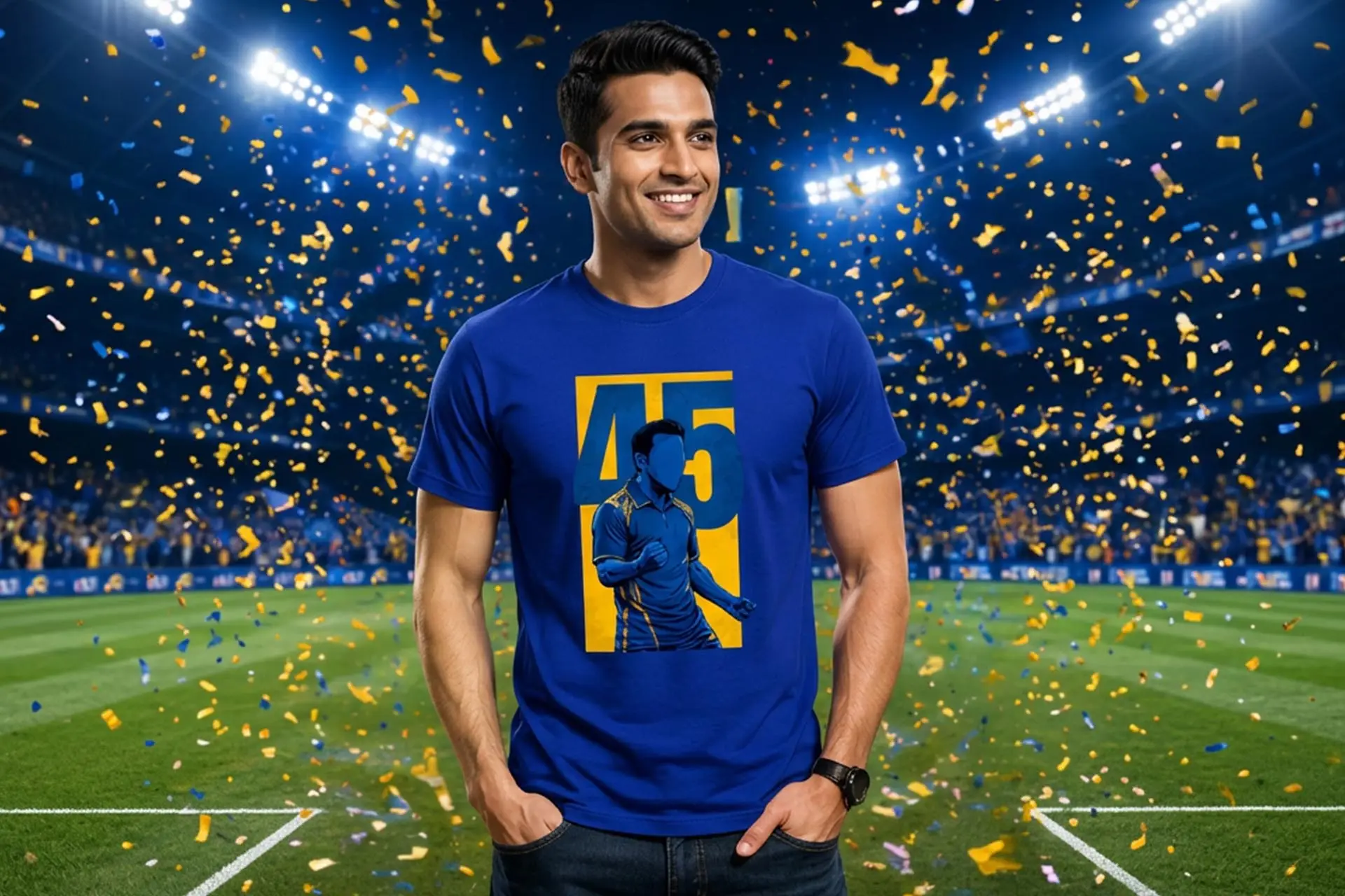 IPL MI Royal Blue Round Neck Tshirt