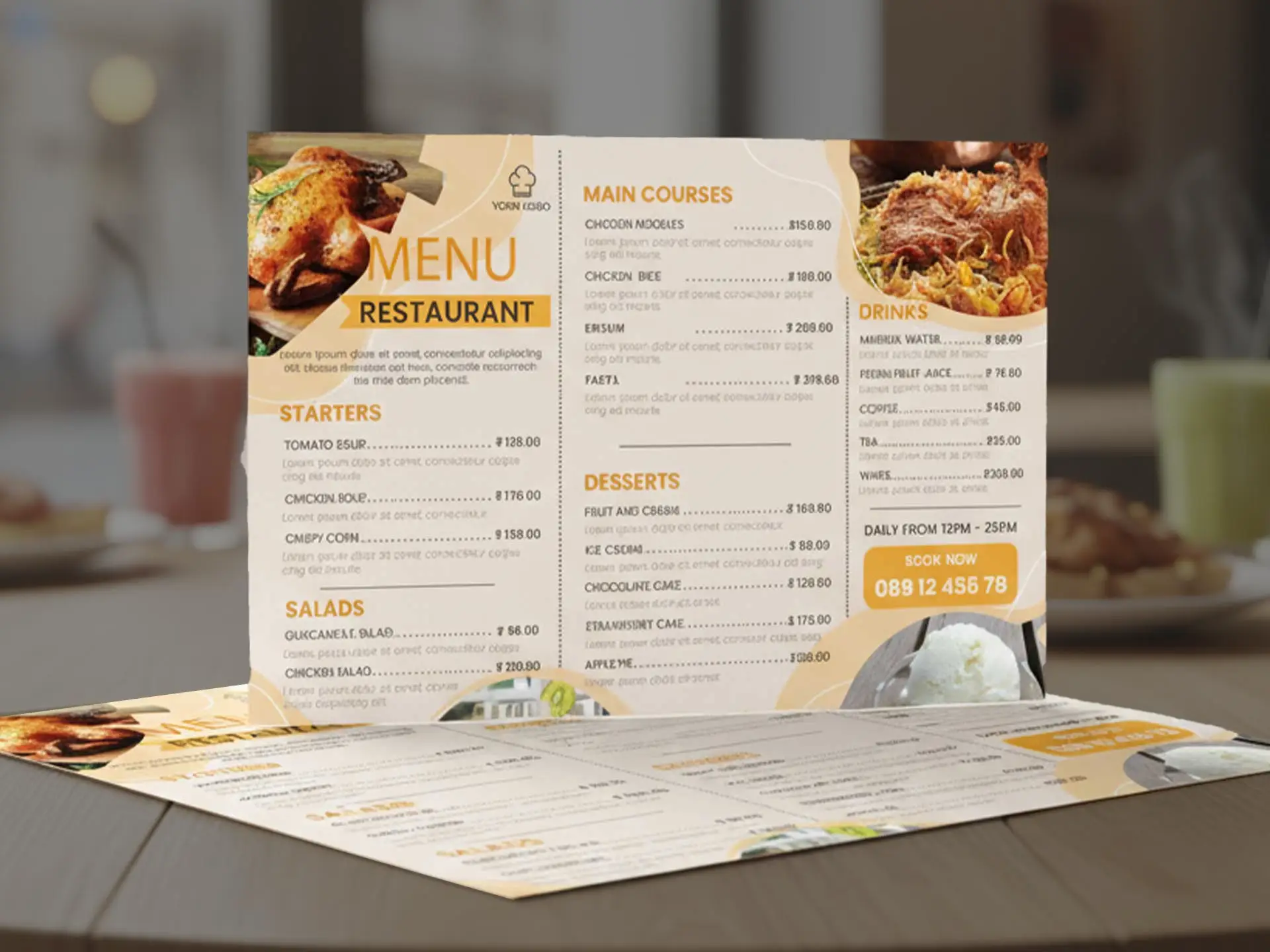 Custom Menu Cards