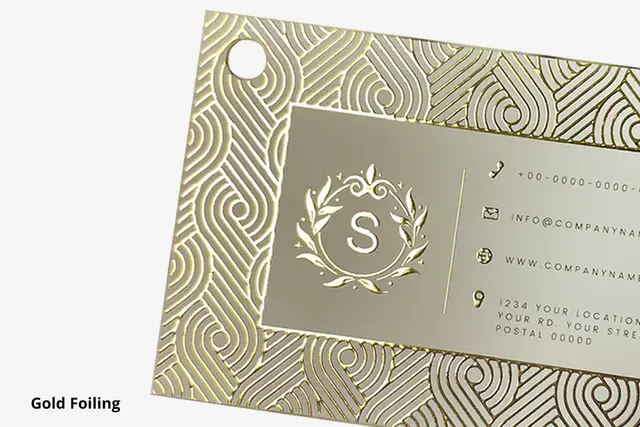 Raised Foil Business Cards