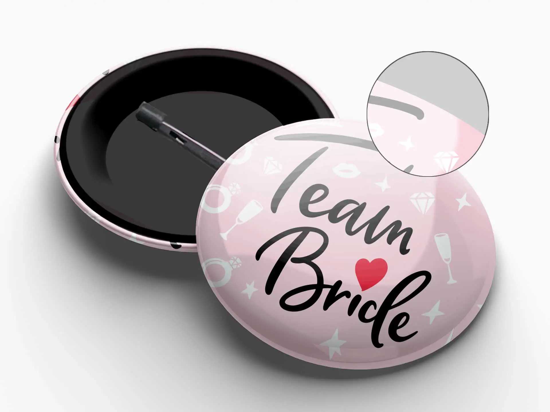 Customized Glossy Finish Button Badge 