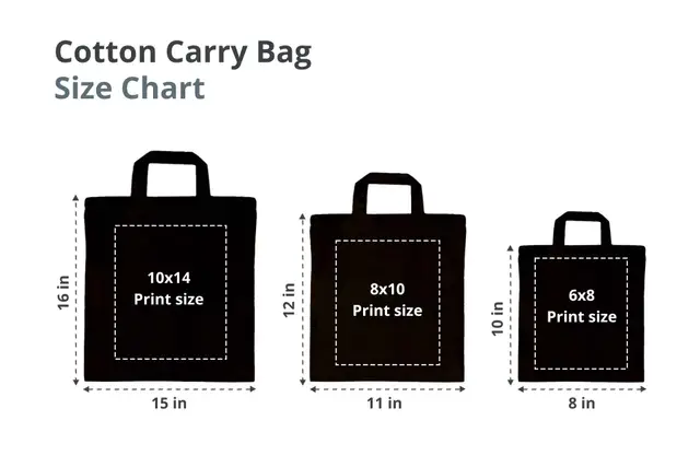 Black Cotton Carry Bag