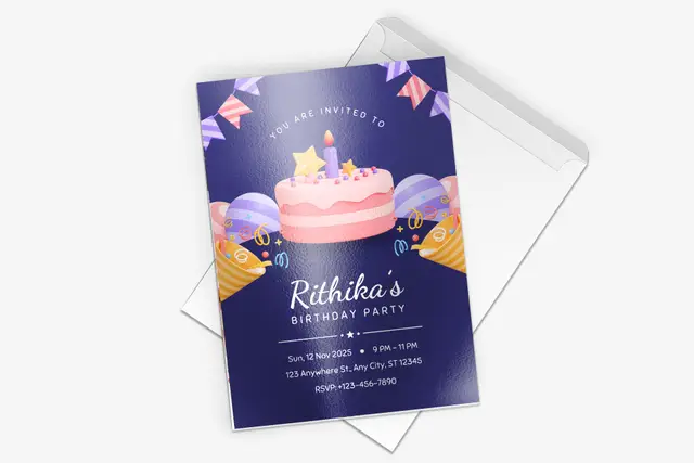 Glitter Paper Invitations