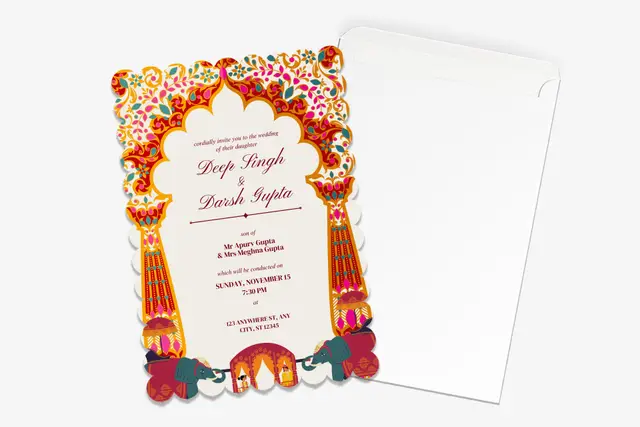 Scallop Shape Invitation