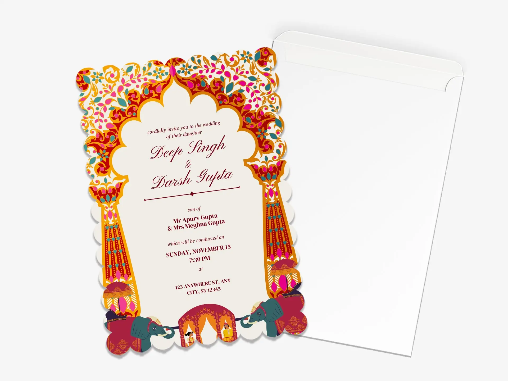 Scallop Shape Invitation